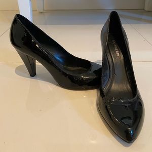 Gianni Bini black patent leather work heels